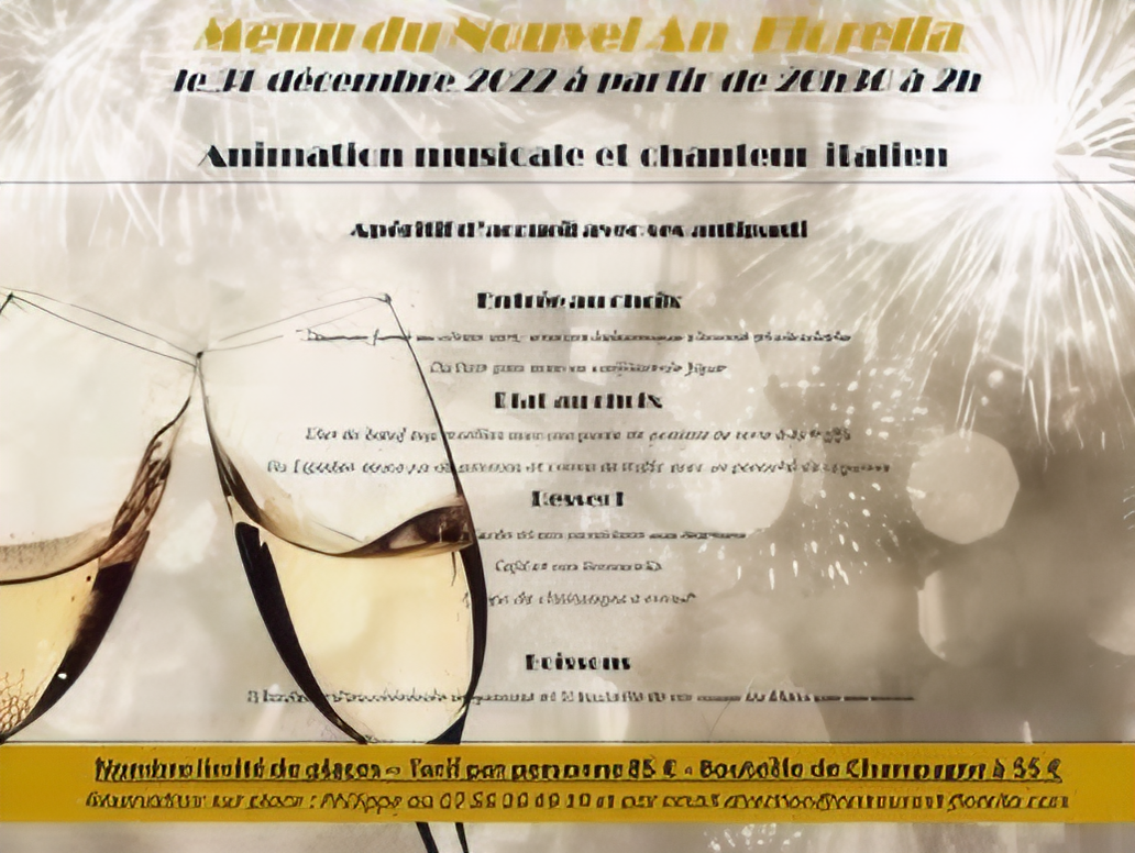 Fiorella MENU DU REVEILLON